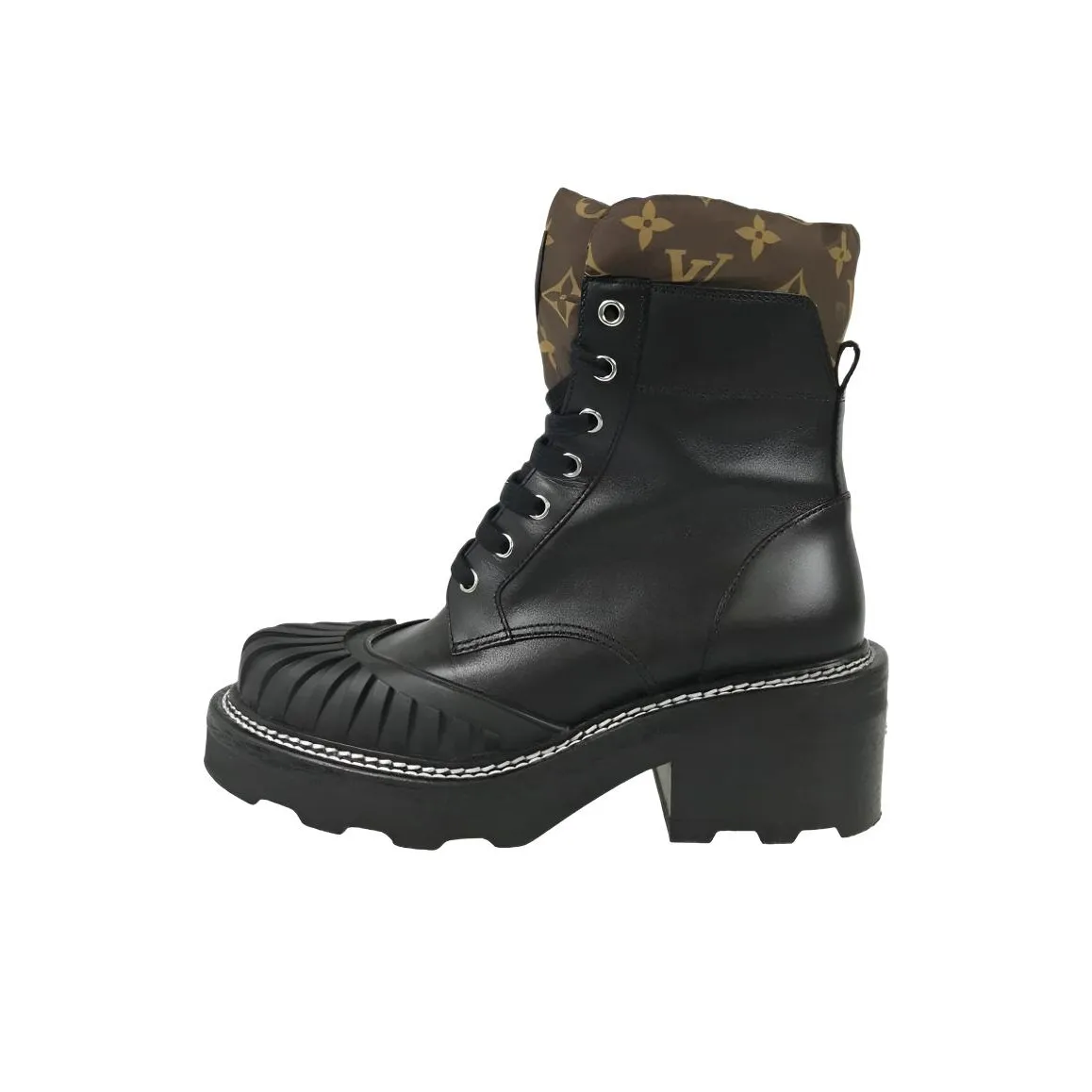 LOUIS VUITTON Beaubourg Ankle Boots Women's Black
