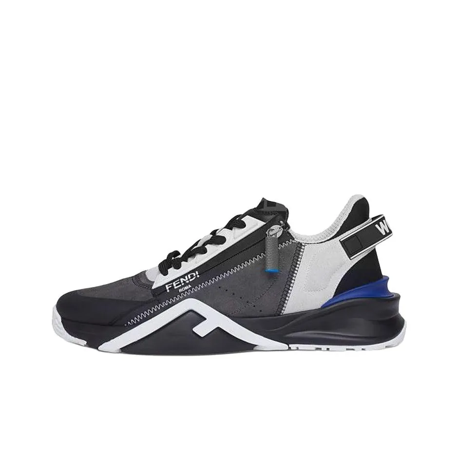 FENDI Casual Shoes Men Low Top Gray Black White