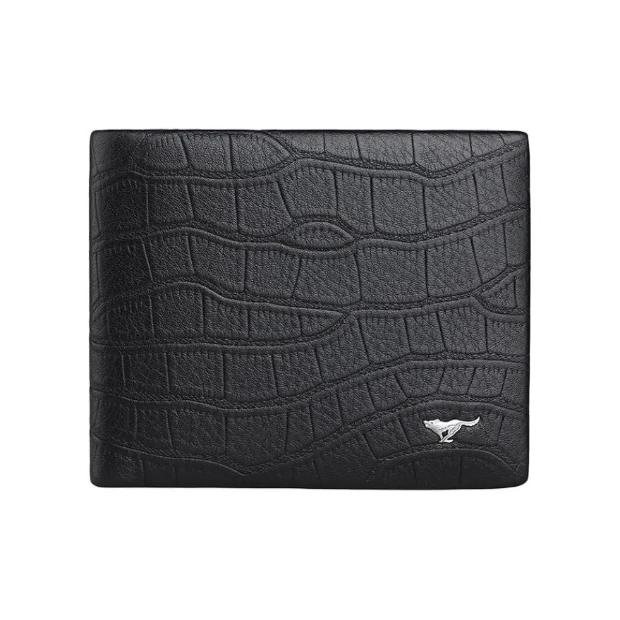 SEPTWOLVES Кошелек из ляжейного коровьего кожа стандартный мужской черный