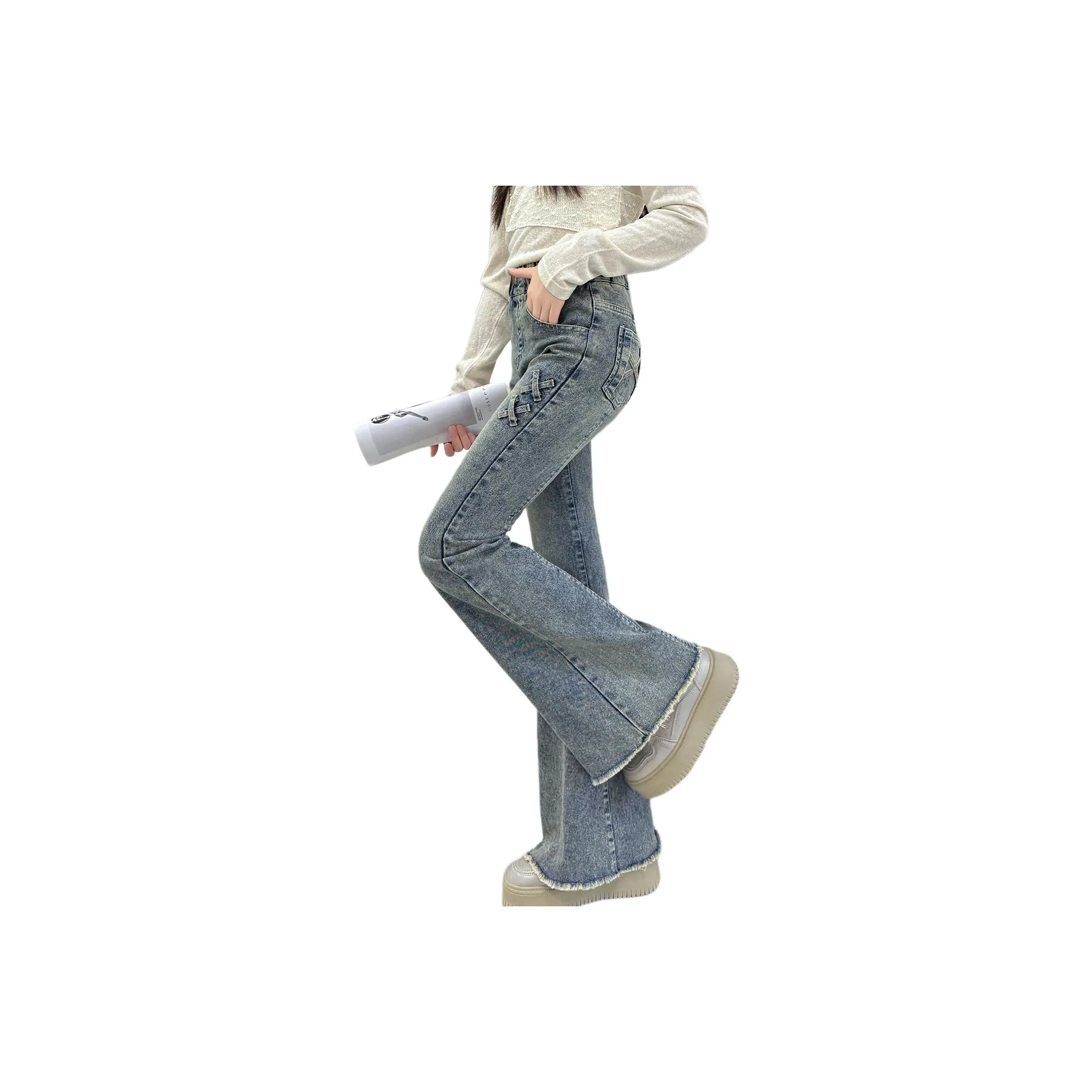 ЮЙЧЖАОЛИНЬ Синий X3019 Школьный возраст Джинсы