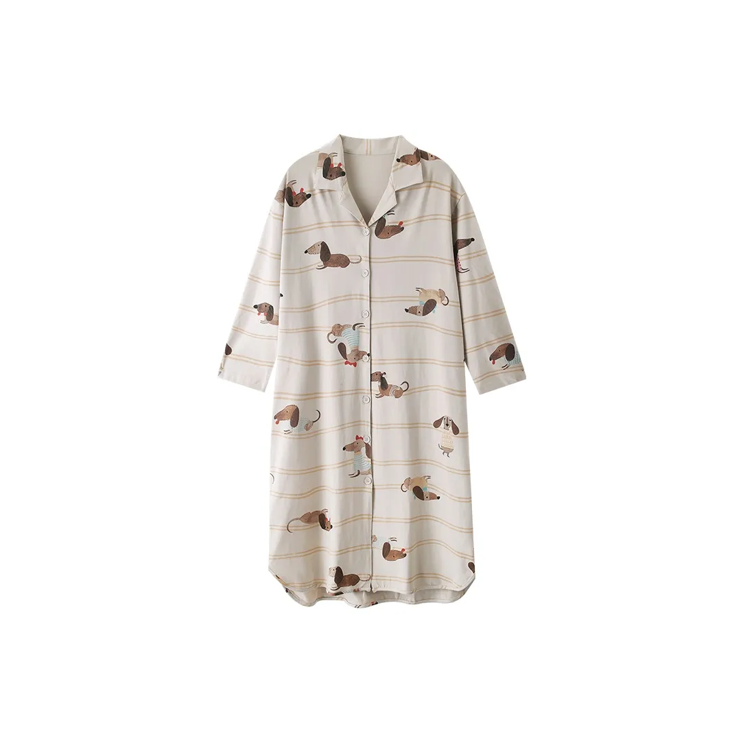 DAMOS·LOVE Весенний и Осенний Ночной Топ Длинный Женский