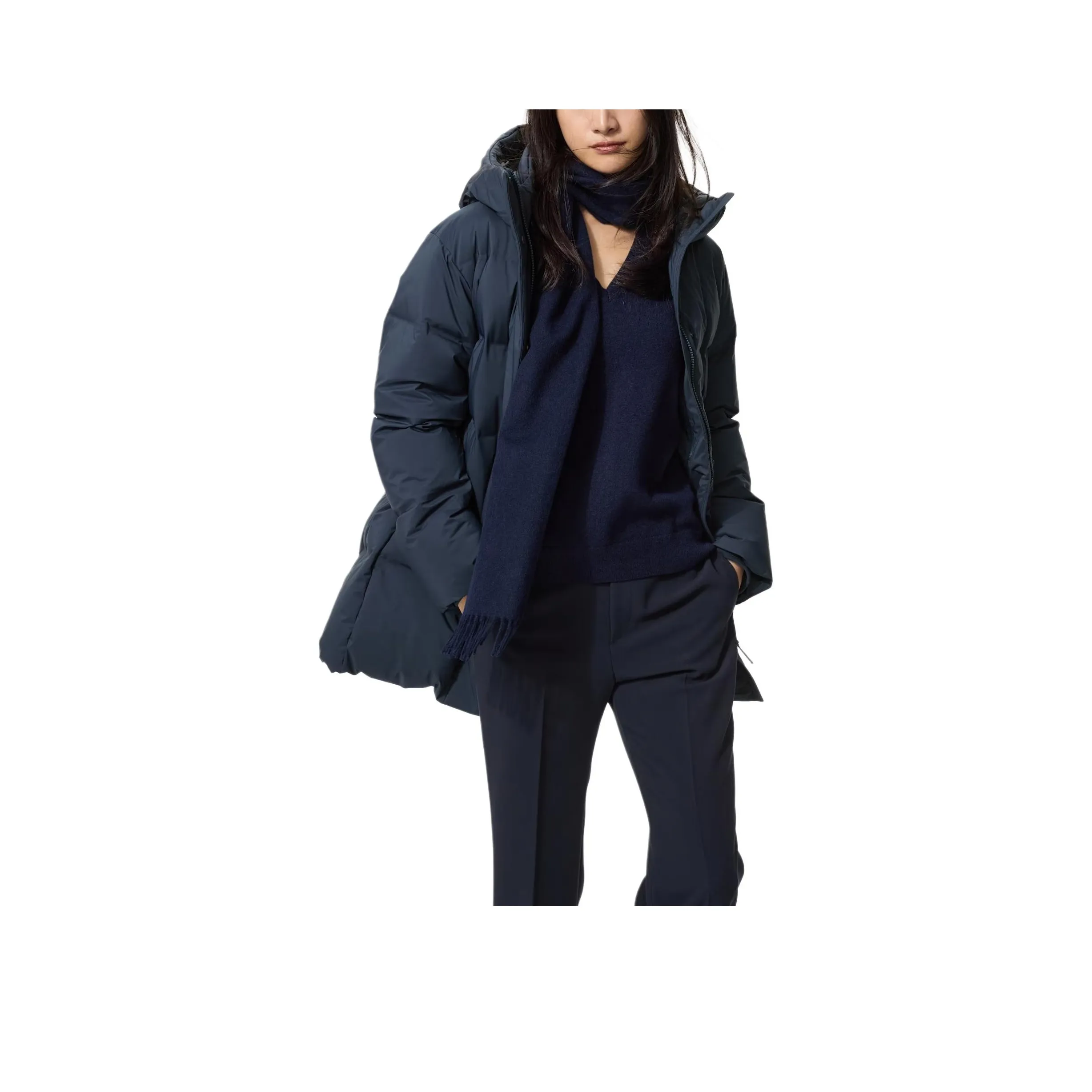 UNIQLO Морской синий Женский пуховик