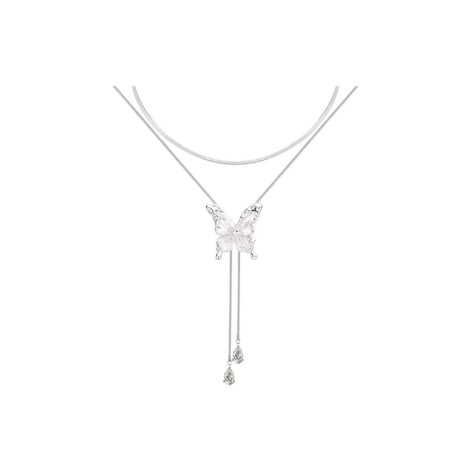 SUN HUNTER Белое золото с покрытием медь + 3D-печатная смола + циркон ожерелья женские