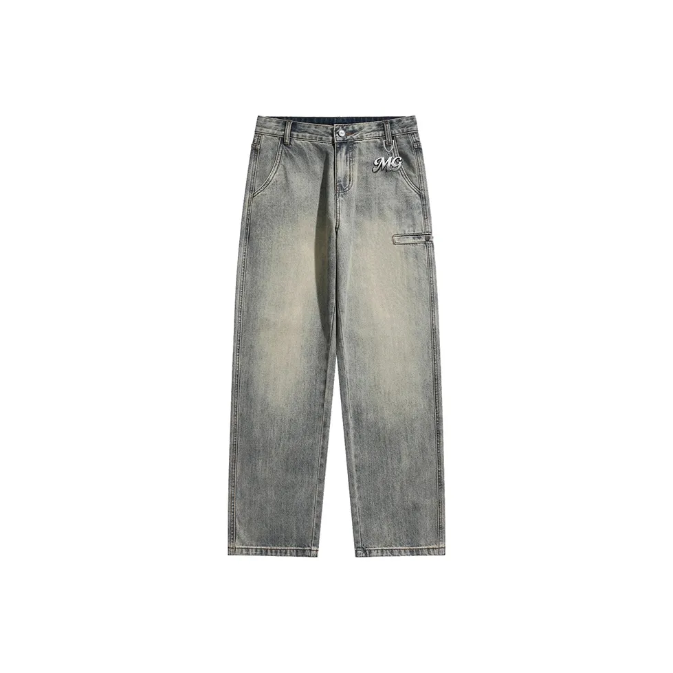 MG Желтые Грязные Мужские Джинсы