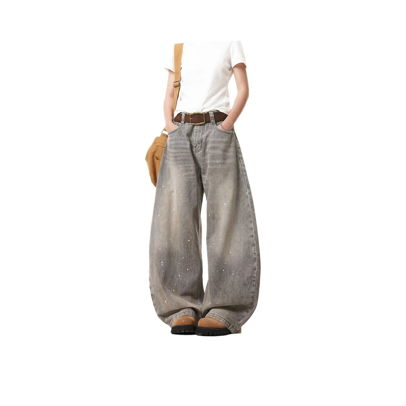 DAFK Бетонно-серый Размер Маленький Женские Джинсы