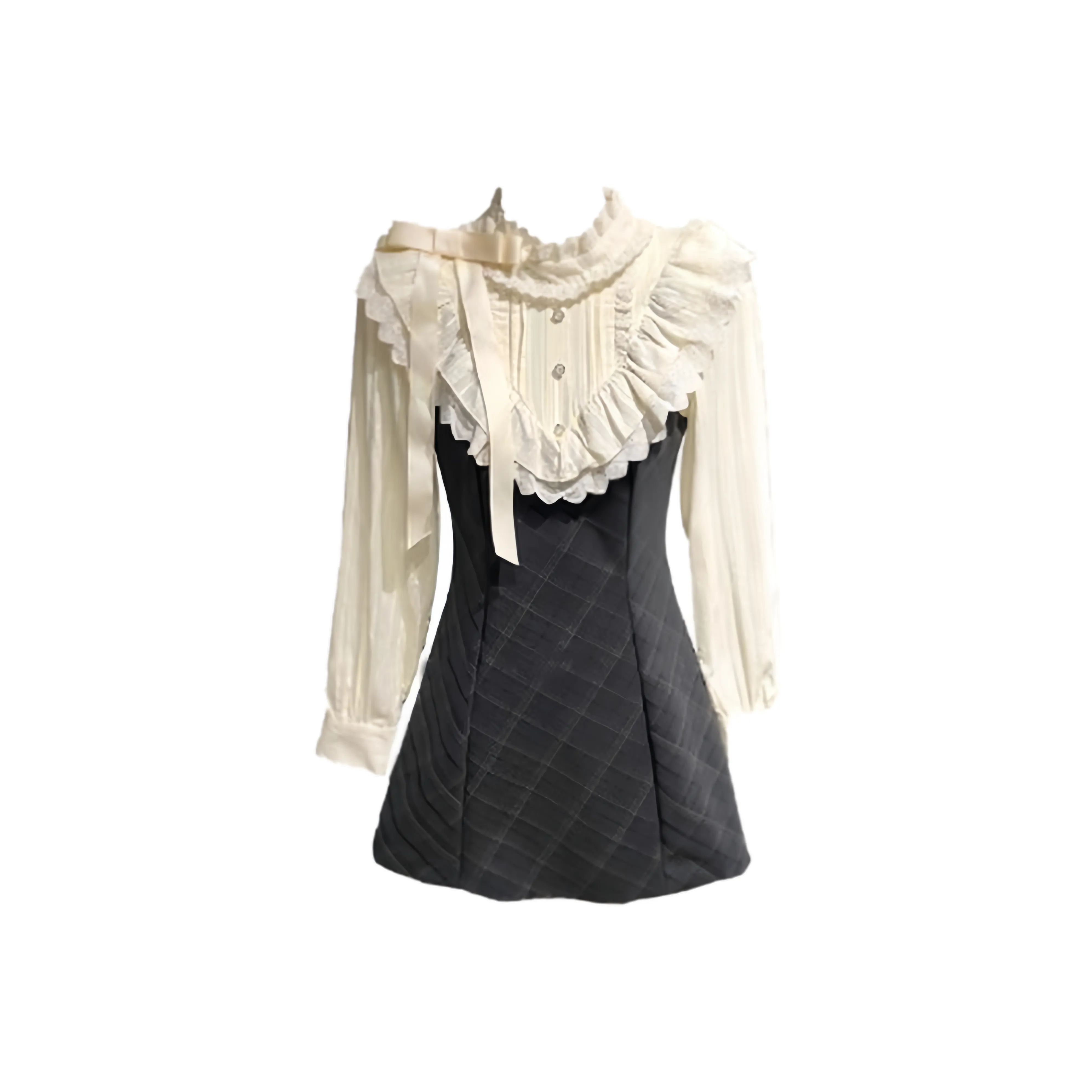 SECFLY OFFICIAL Длинное платье с длинными рукавами женское