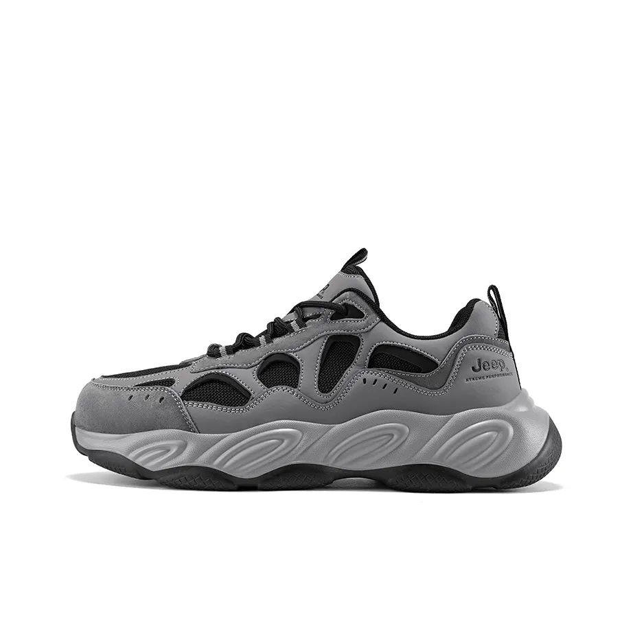 JEEP Износостойкий Дышащий Легкий Увеличивающий Высоту Покрытие Низкий Топ Тяжелая Подошва Мужские Кроссовки
