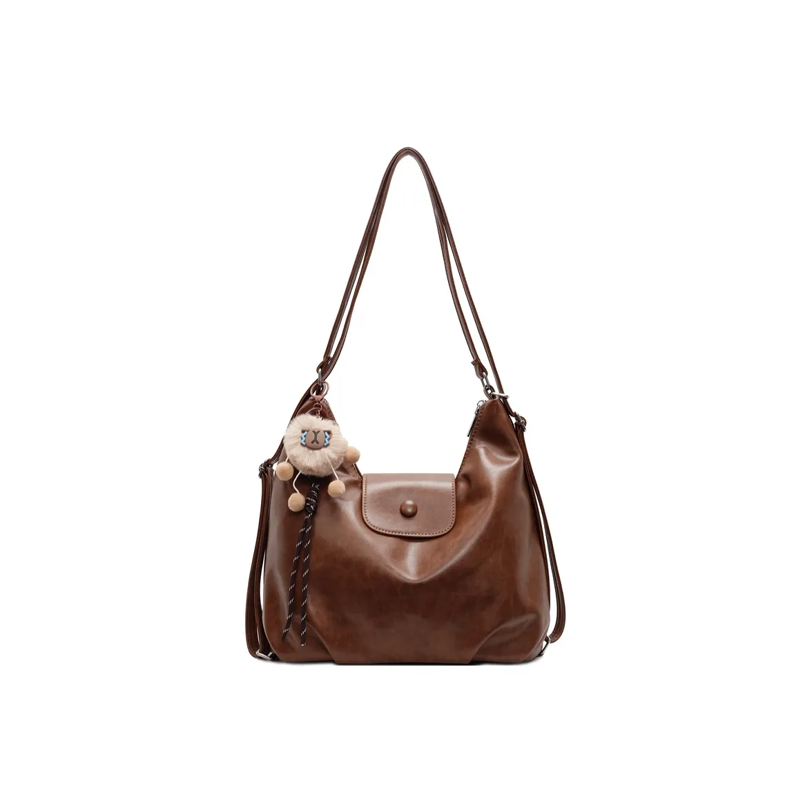 PINK·LAND ПУ (полиуретан) Сумка через плечо Стандартная Женская Коричневый Кофейный Черный