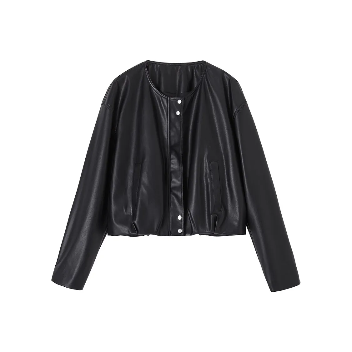 LUYOUYE Черные Женские Кожаные Куртки