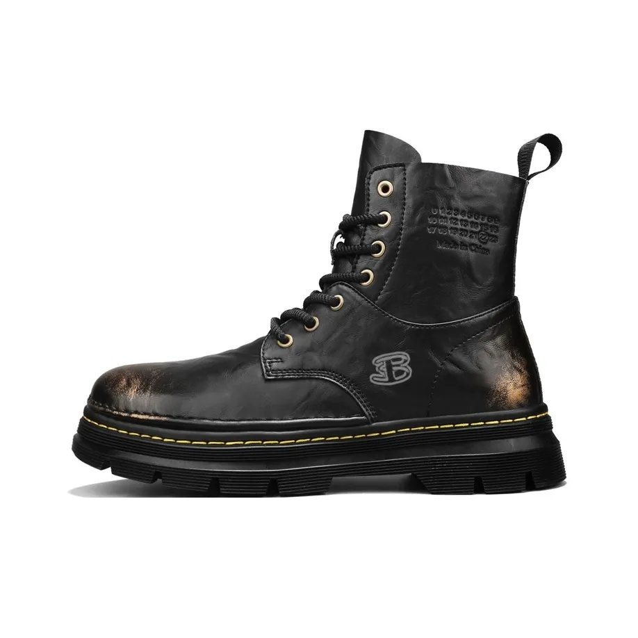 BEN SHERMAN Винтаж Полированные Носки Экипаж Мартин Ботинок Мужской