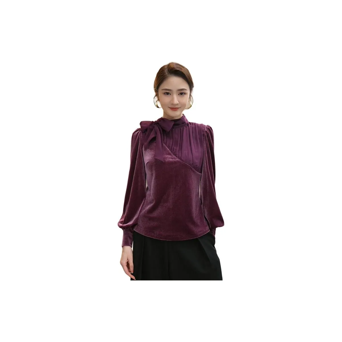 Tang Xi Темно-фиолетовые Женские Рубашки