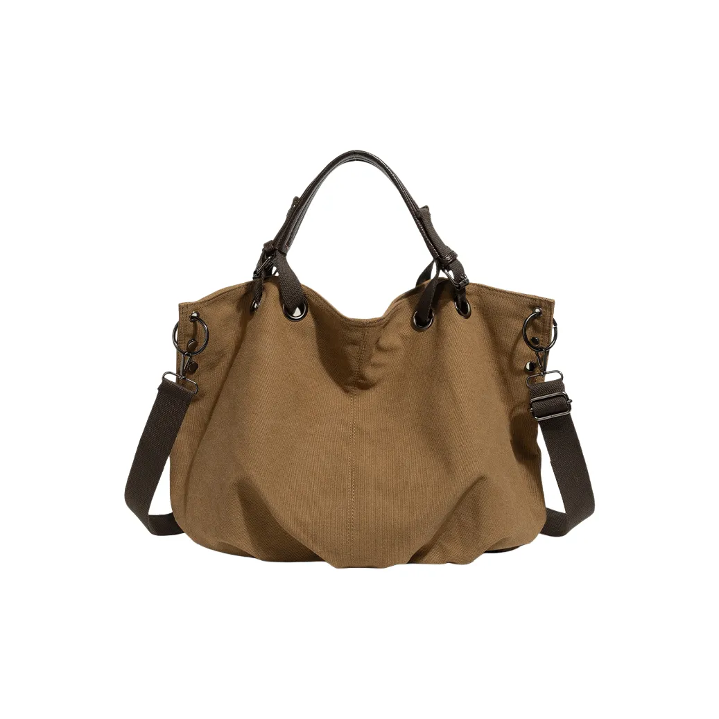 Younger Song Холст Сумка Женская Коричневый Черный