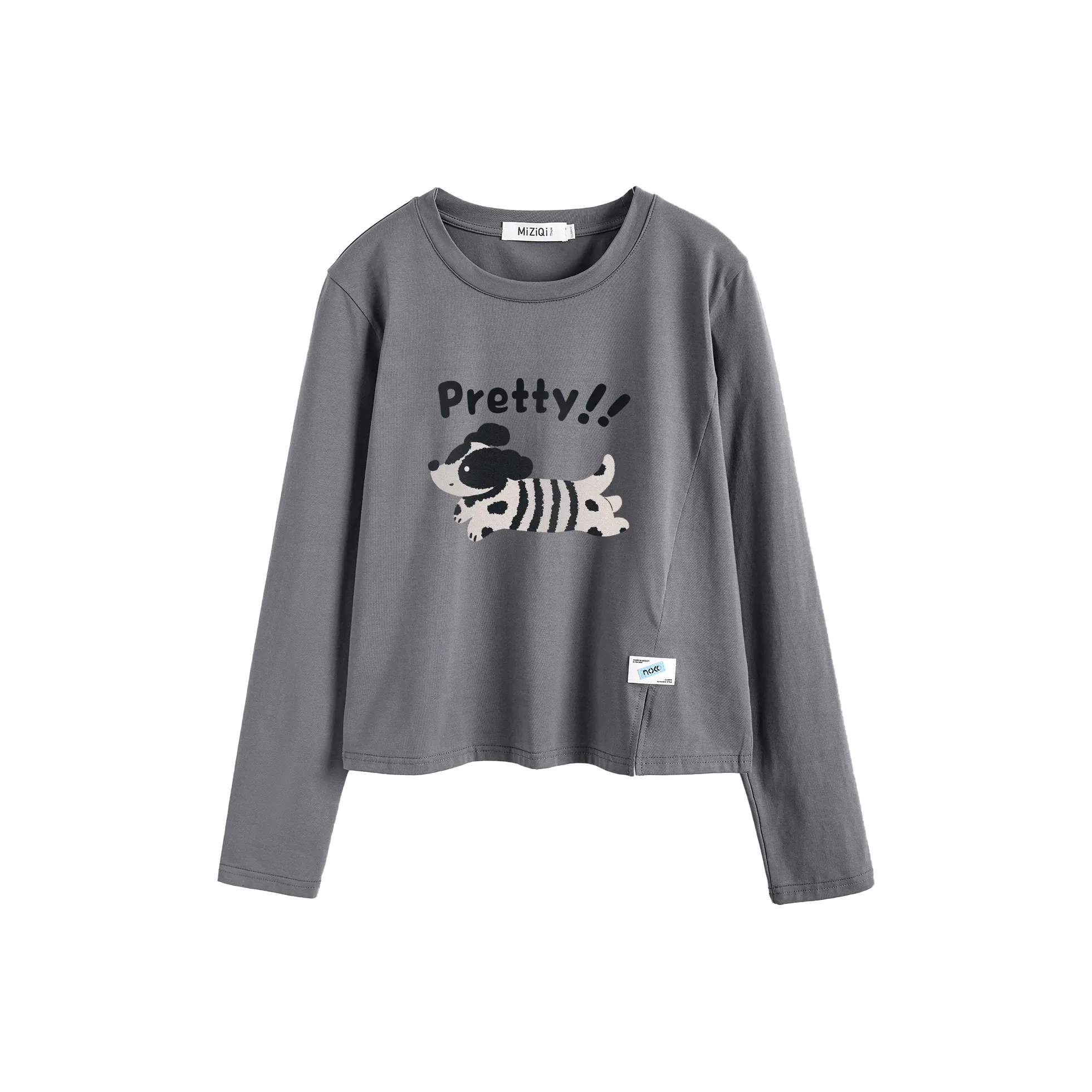 MIZIQI Длинный рукав Т-рубашка Женская