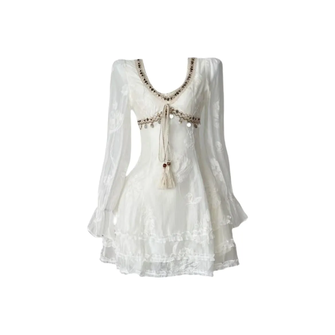 MA JOURNEE Длинное платье с длинными рукавами женское