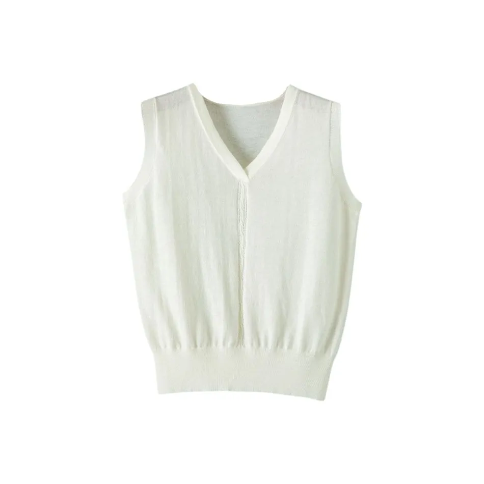 Late White Вязаный жилет Женские