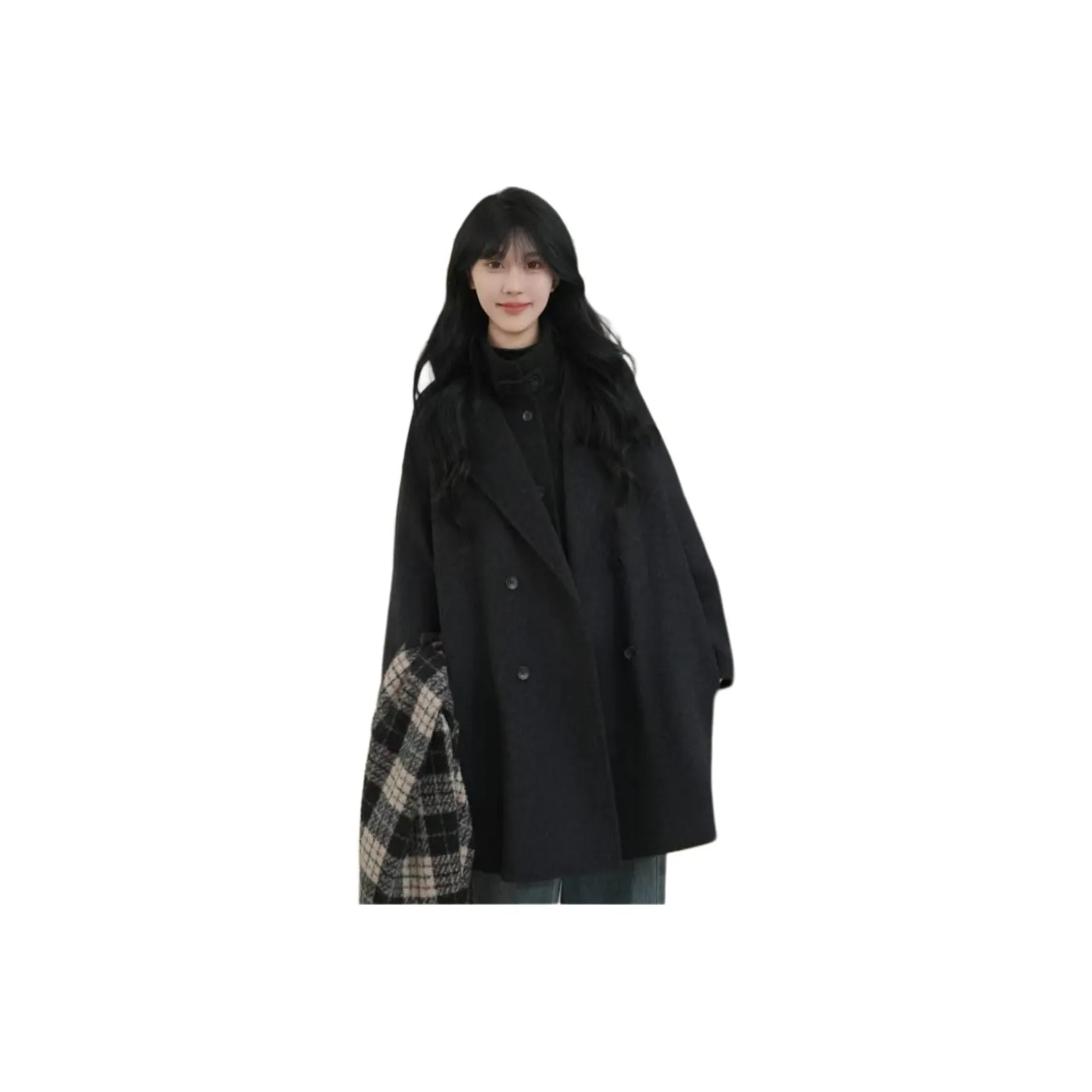 JOPPTI Черное Женское Пальто