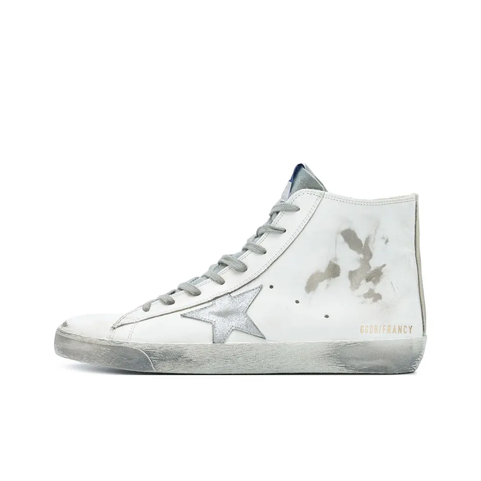 Golden Goose Francy Skateboard Shoes Men High Top White