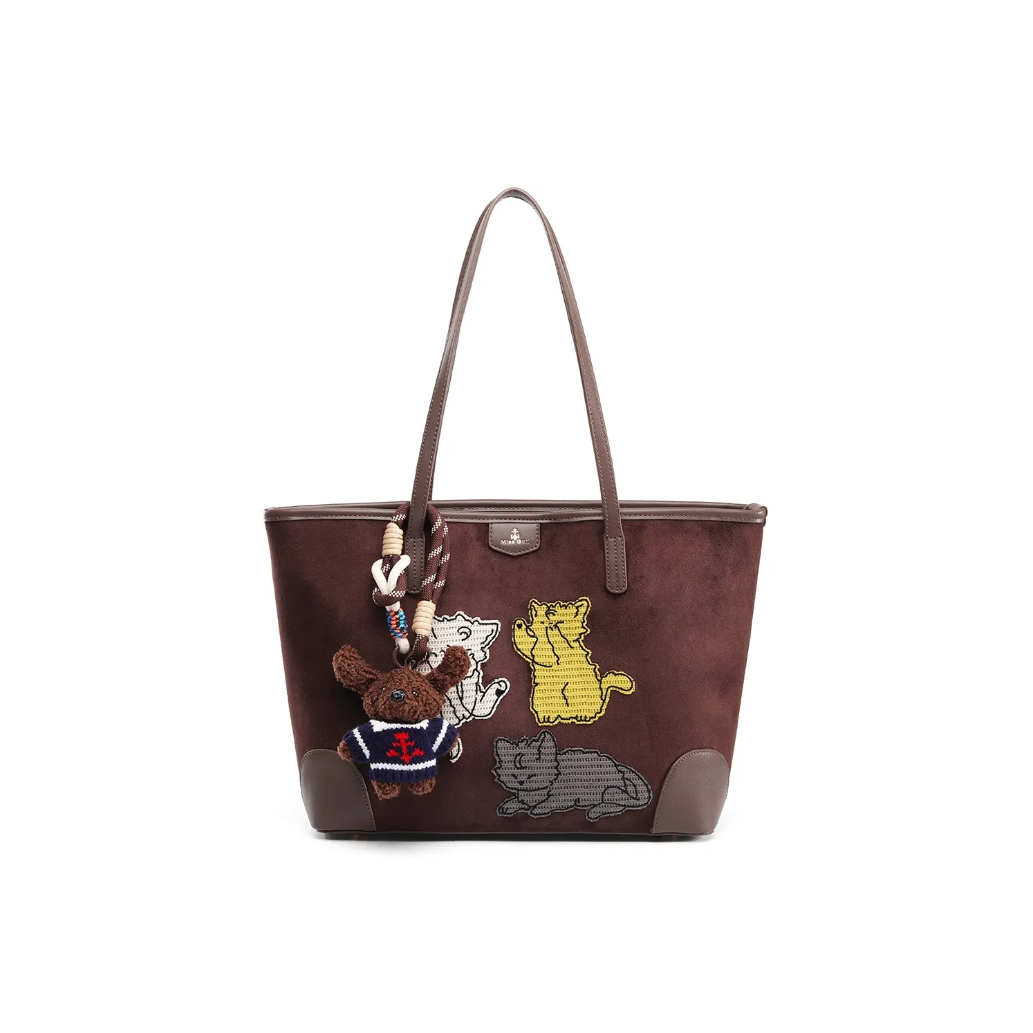 MISS GAIL Синтетическая кожа Одно плечо Сумка Стандартная Женская Велюр Кошка