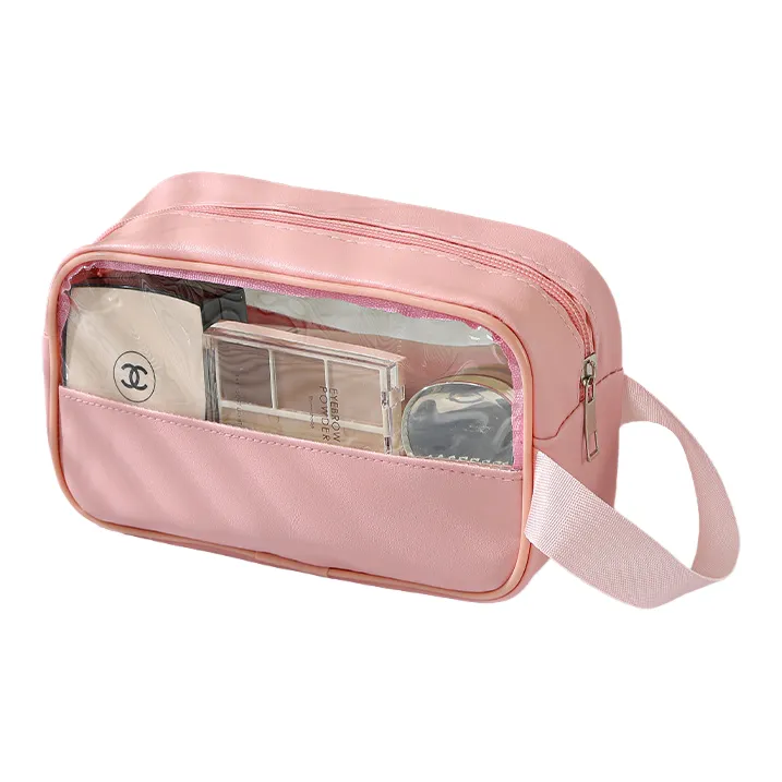 Meng Rong Прозрачная Косметичка Портативная с Большой Емкостью Водонепроницаемая Сумка для Туалетных Принадлежностей