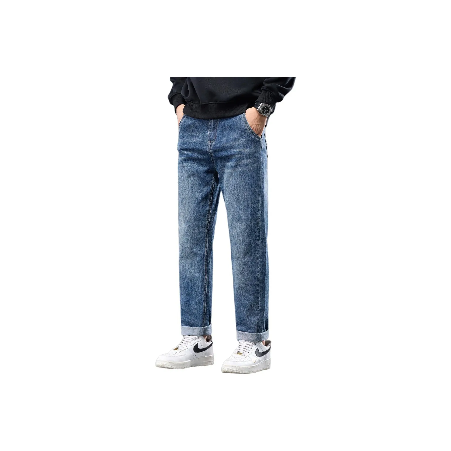 Tonlion Blue Unisex Jeans Тонлион Синий Унисекс Джинсы
