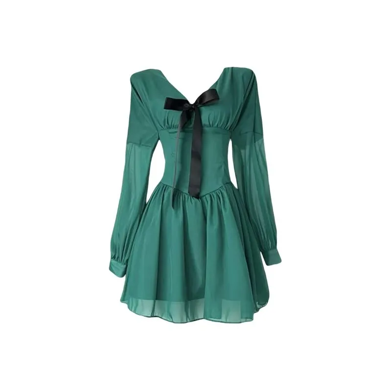 COVT Длинное платье с длинными рукавами женское