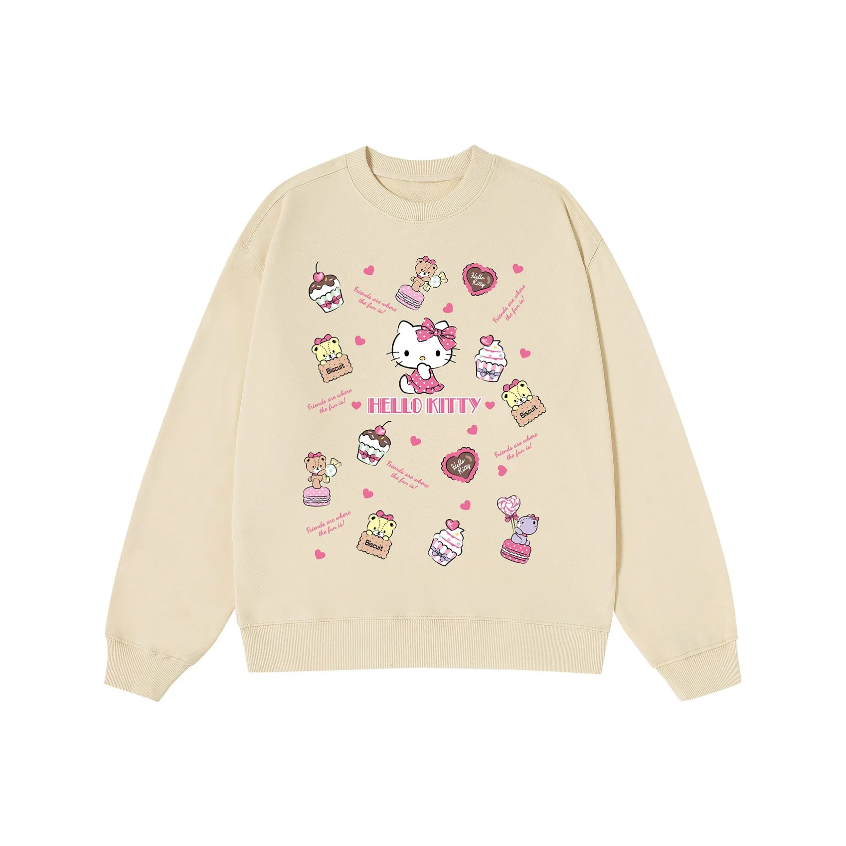 Санрио x HelloKitty Hello Kitty Dessert Baking SS25 Свитшот Унисекс