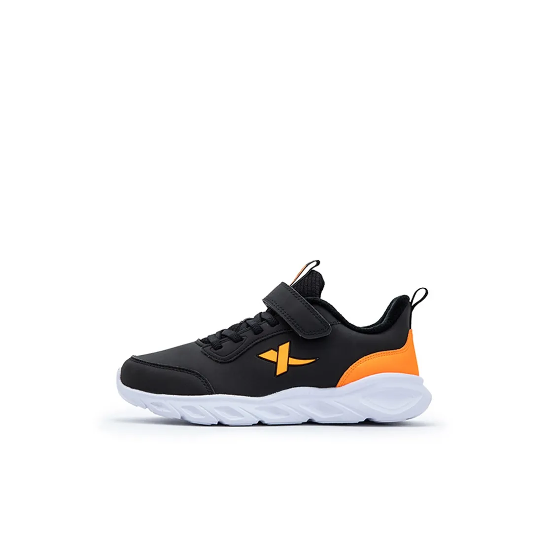 XTEP Slip-resistant Abrasion-resistant Breathable Low-Top Kids Lifestyle Shoes Black Orange XTEP Противоскользящий Устойчивый к истиранию Дышащий Низкий Верх Детские Лайфстайл Обувь Черный Оранжевый