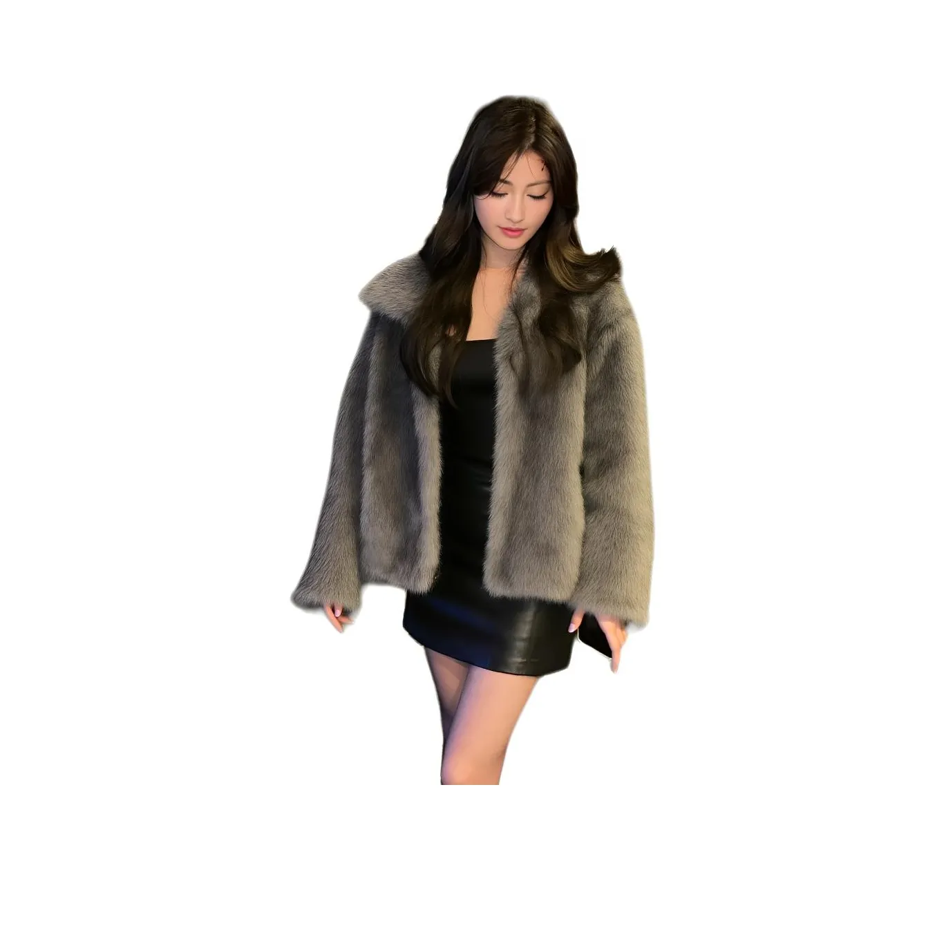 PEA Серый Женские Меховые изделия