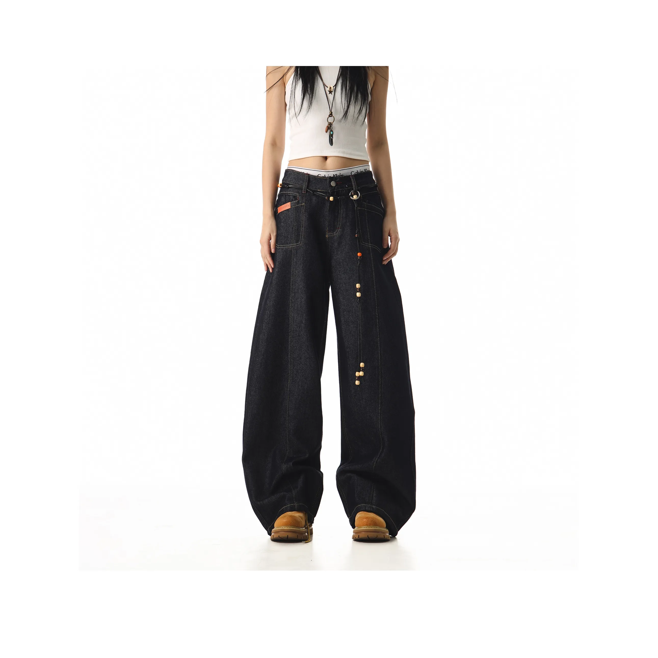 Captainbeer Джинсовый синий Женские джинсы