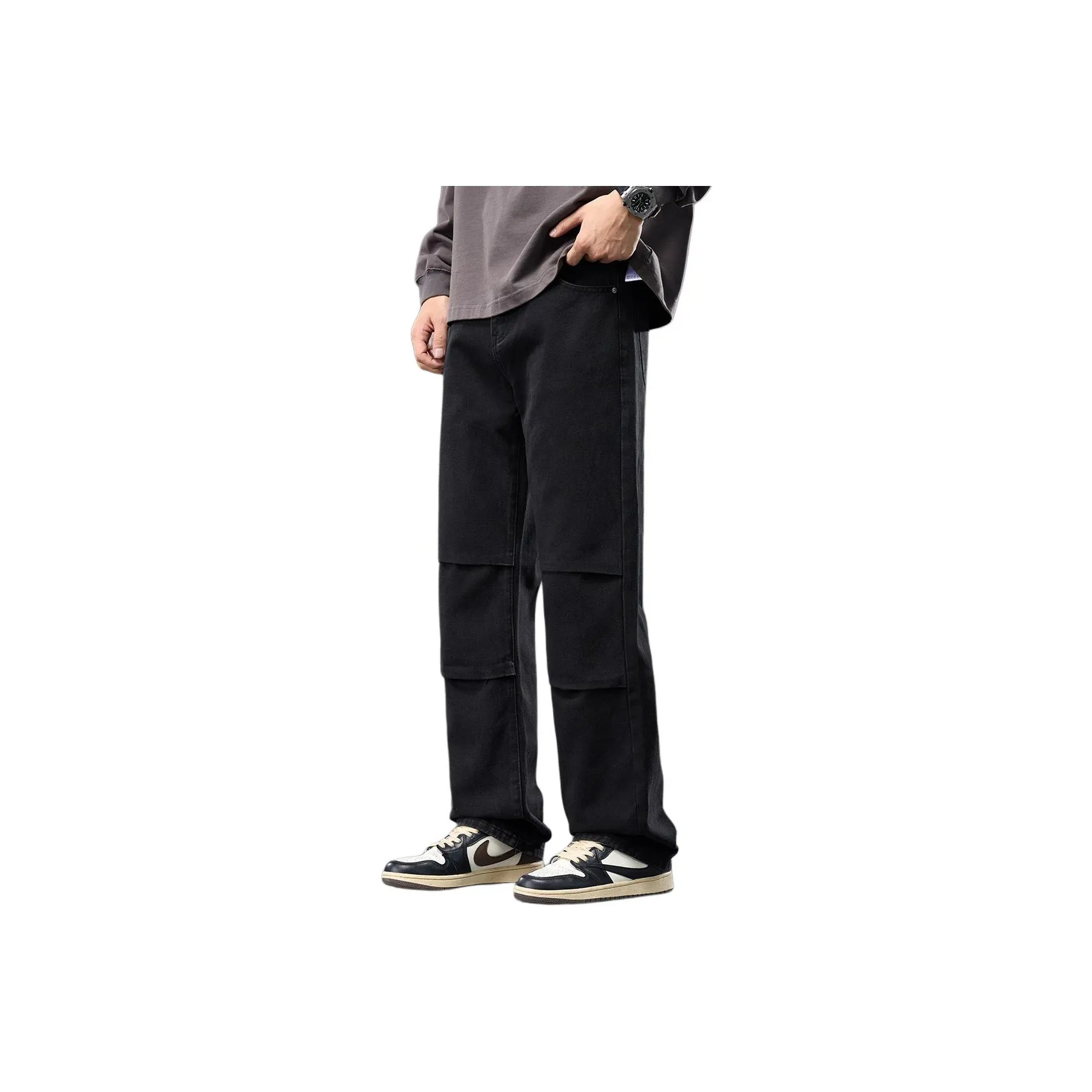 Tonlion Черные Унисекс Джинсы