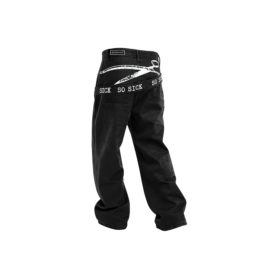 MARTHENAUT Черные Унисекс Джинсы