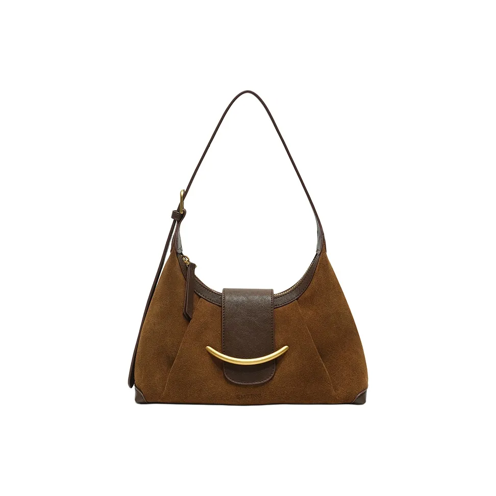 Simedin Коровья кожа Сумка через плечо Стандартная Женская Богатая Кофейно-коричневый Сосна Лесной зеленый