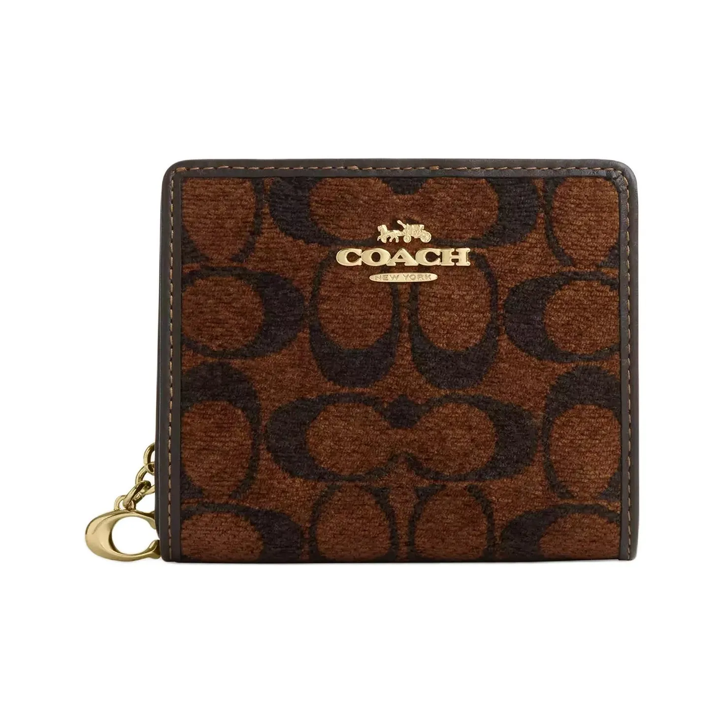 COACH Snap Wallet кожаный кошелек женский Truffle