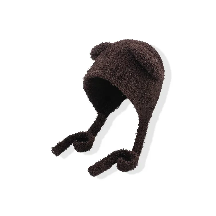 YOUWEI Полиэстер Большая окружность головы Тонкая Лицо Шапка Вязаная шапка Шапка-ушанка Женская