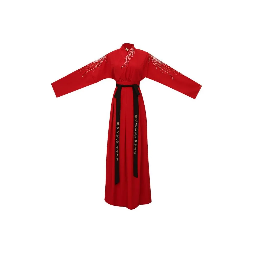 HUANLINGSI Красный Мужской Ханьфу