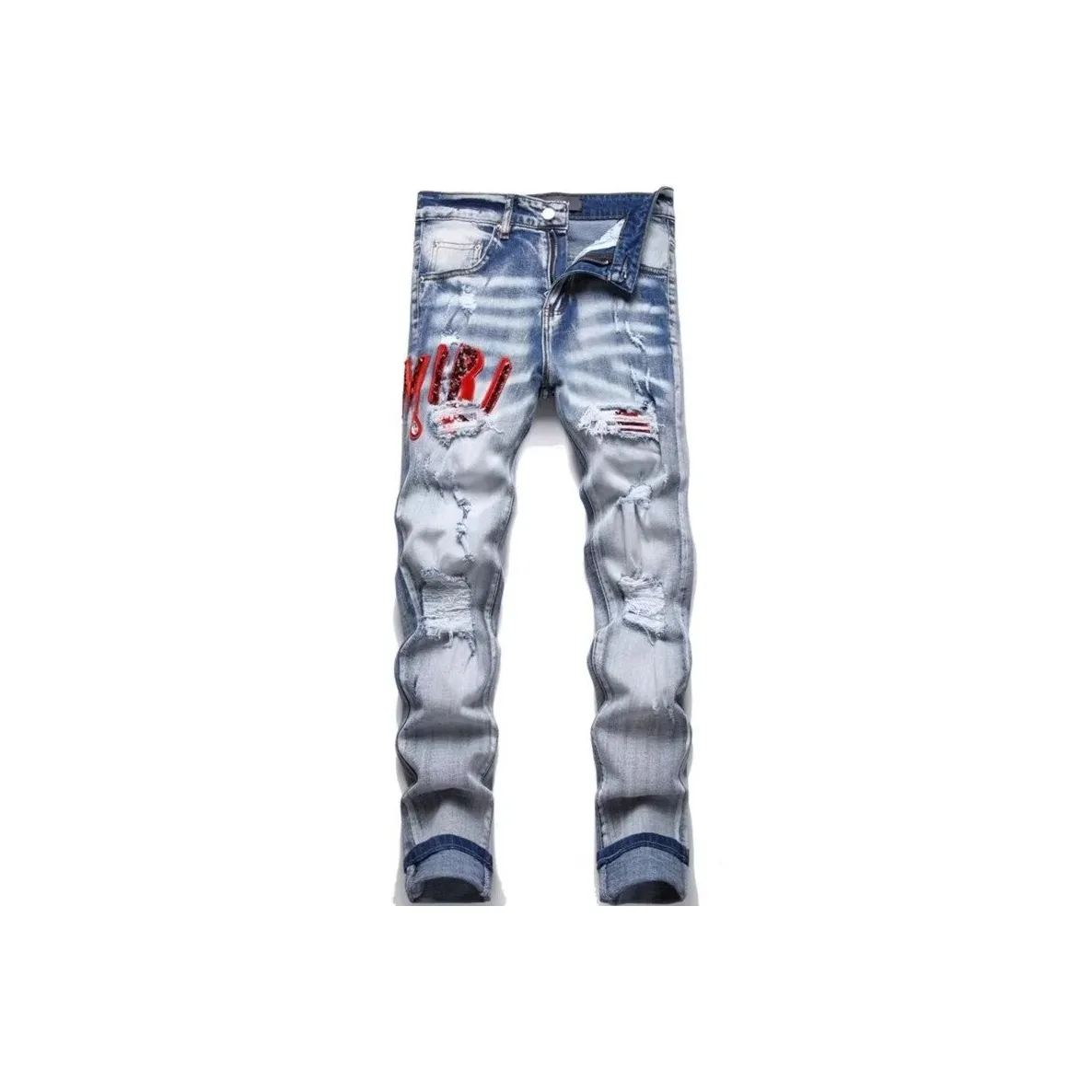 ZMHT Blue Unisex Jeans ZMHT Синий Унисекс Джинсы