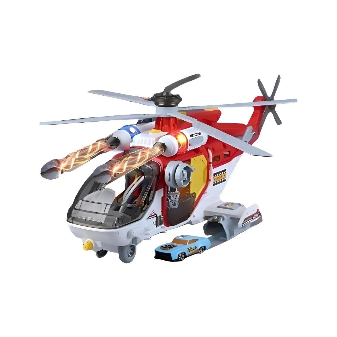 YUERBAO Sam Многофункциональный Спасательный вертолет Самолет Пламя Грузовик Гироскоп Игрушка