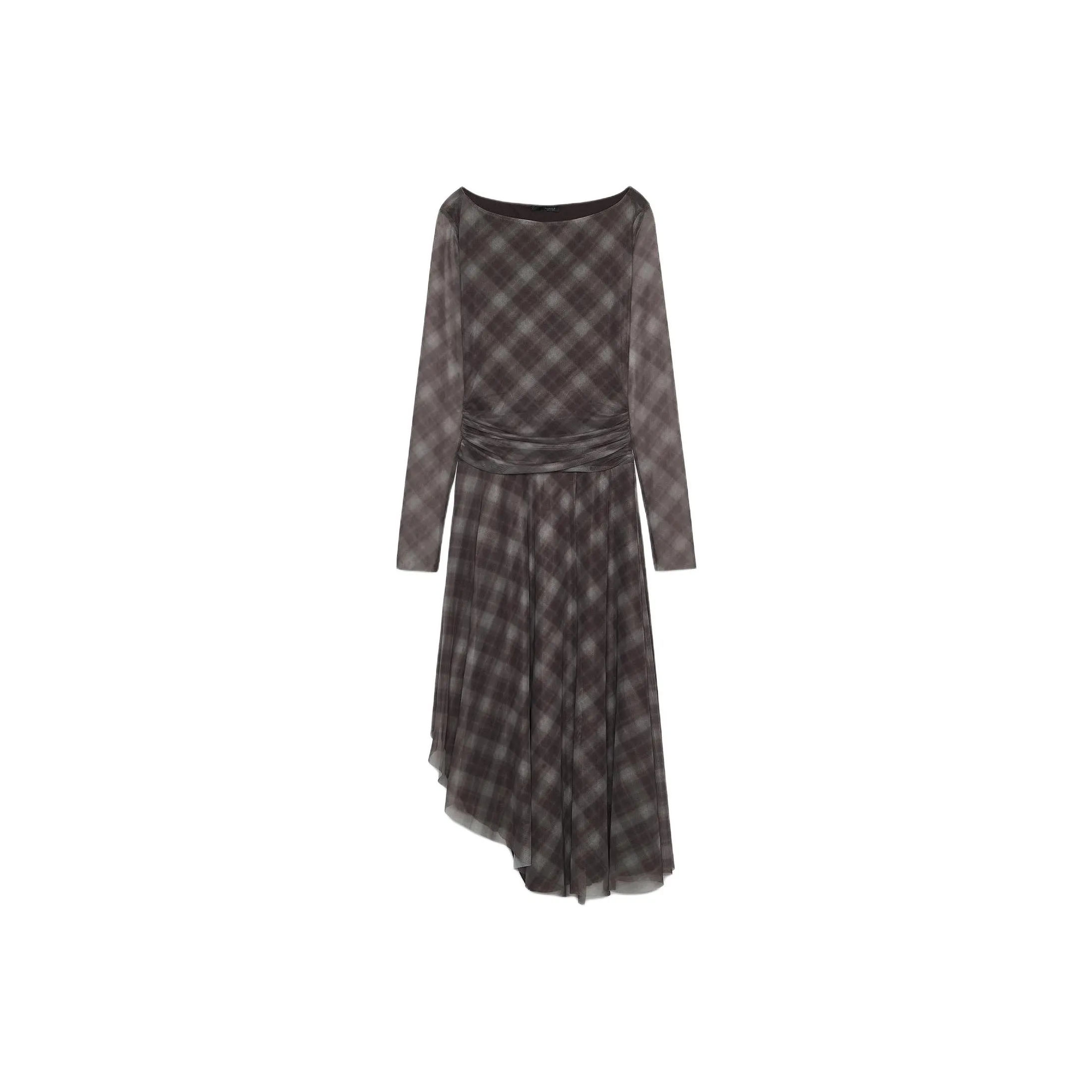 ZARA Длинное платье с длинными рукавами женское