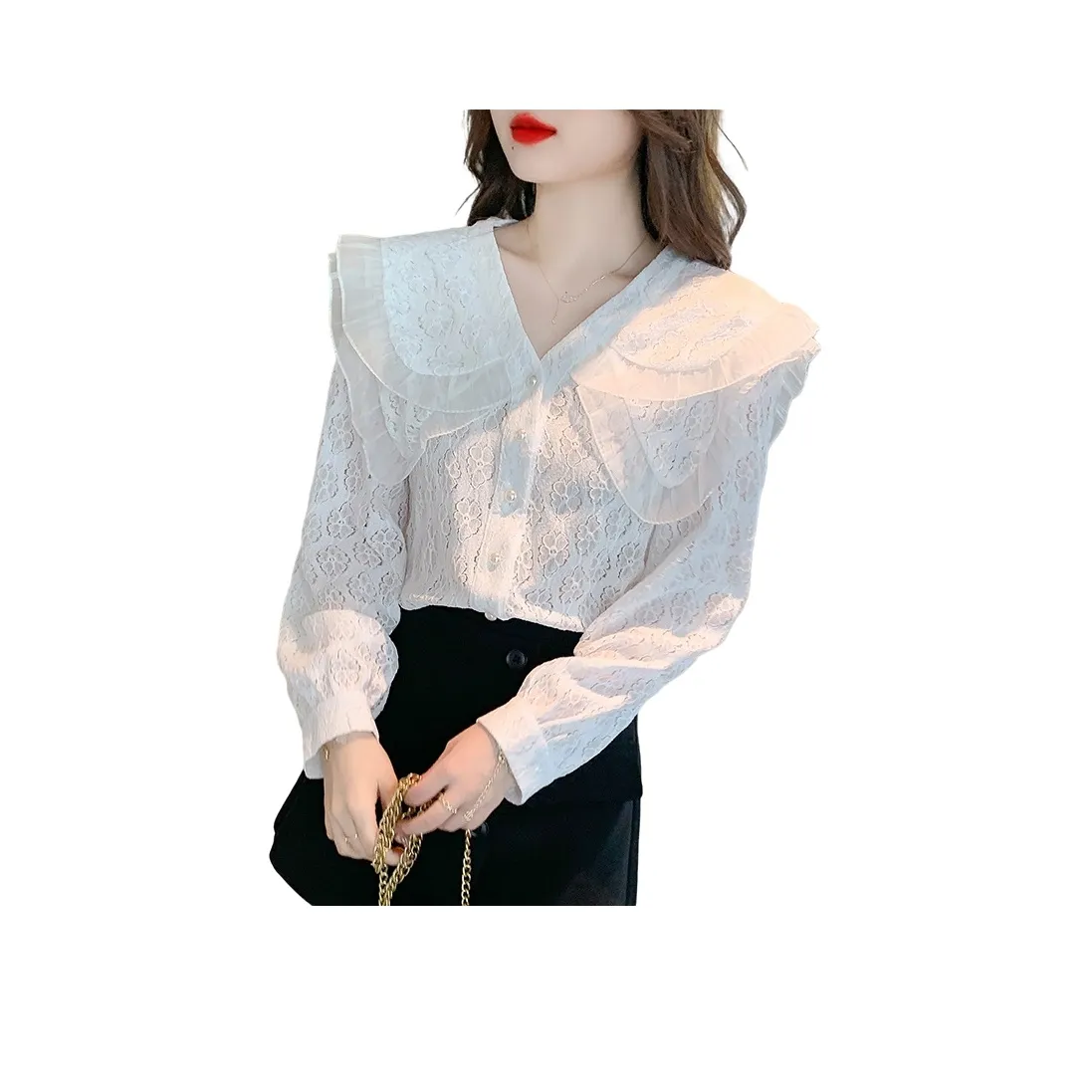 LADYXIEXIE Белый Giveaway Бренд Наклеенный Женские Рубашки