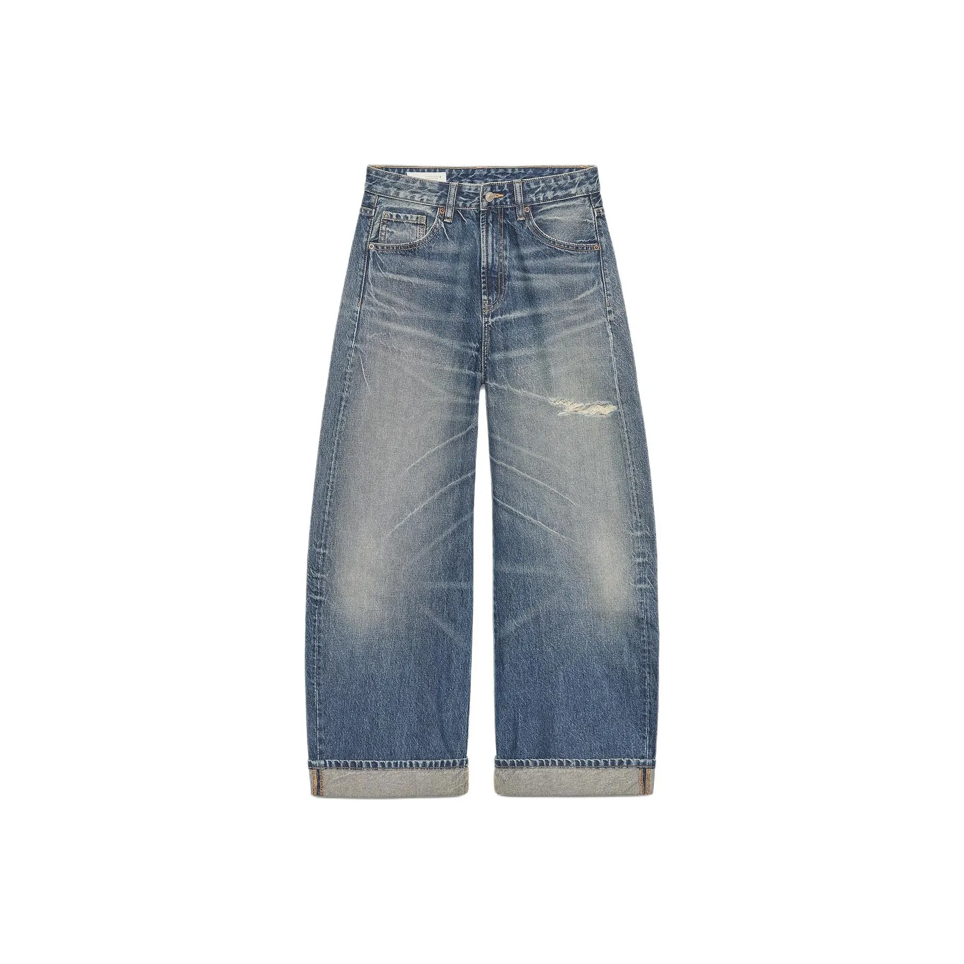 ZARA Trf Морской синий Женские Джинсы