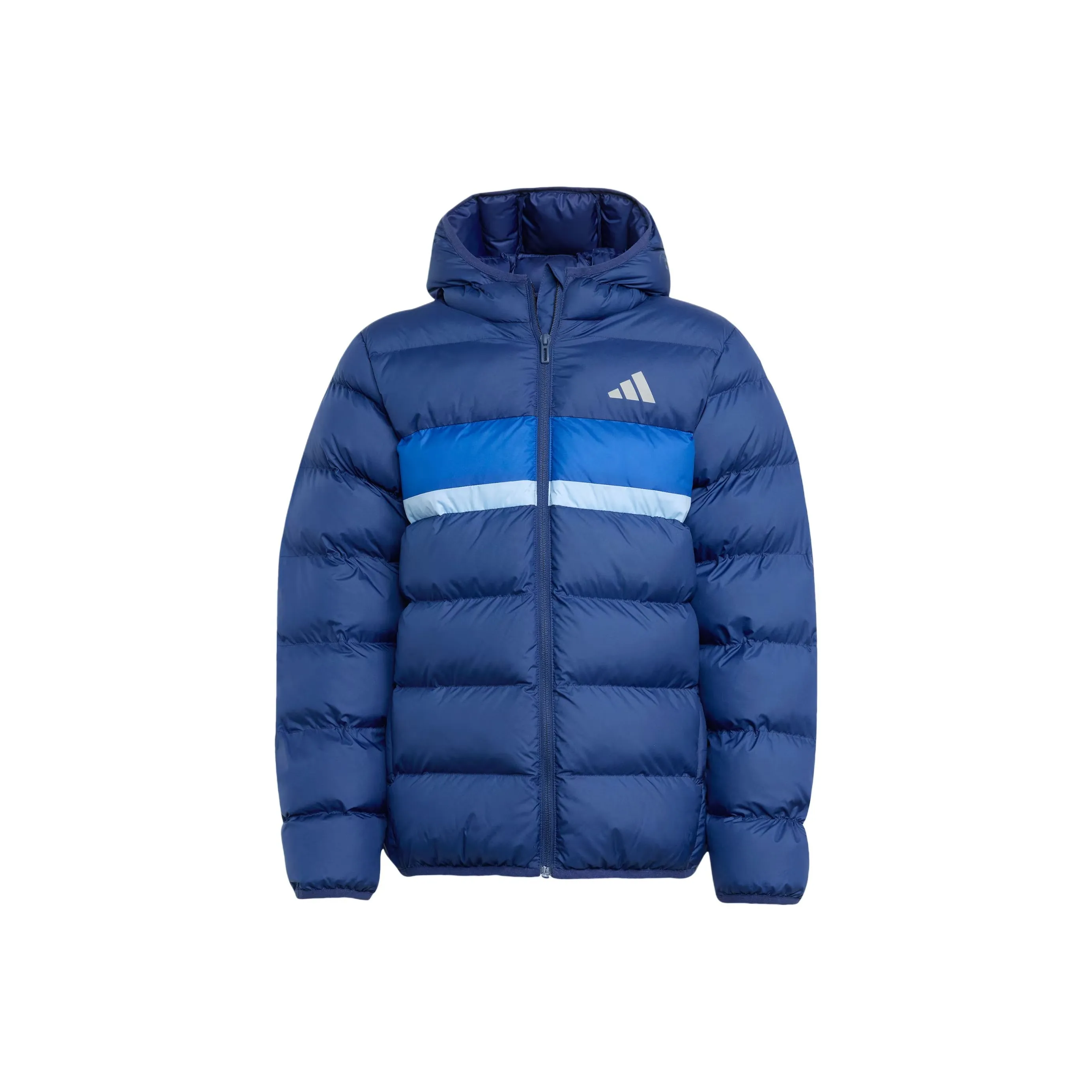 Adidas Темно-синий Королевский синий Глянцевое покрытие Синий Kids Утеплённые куртки