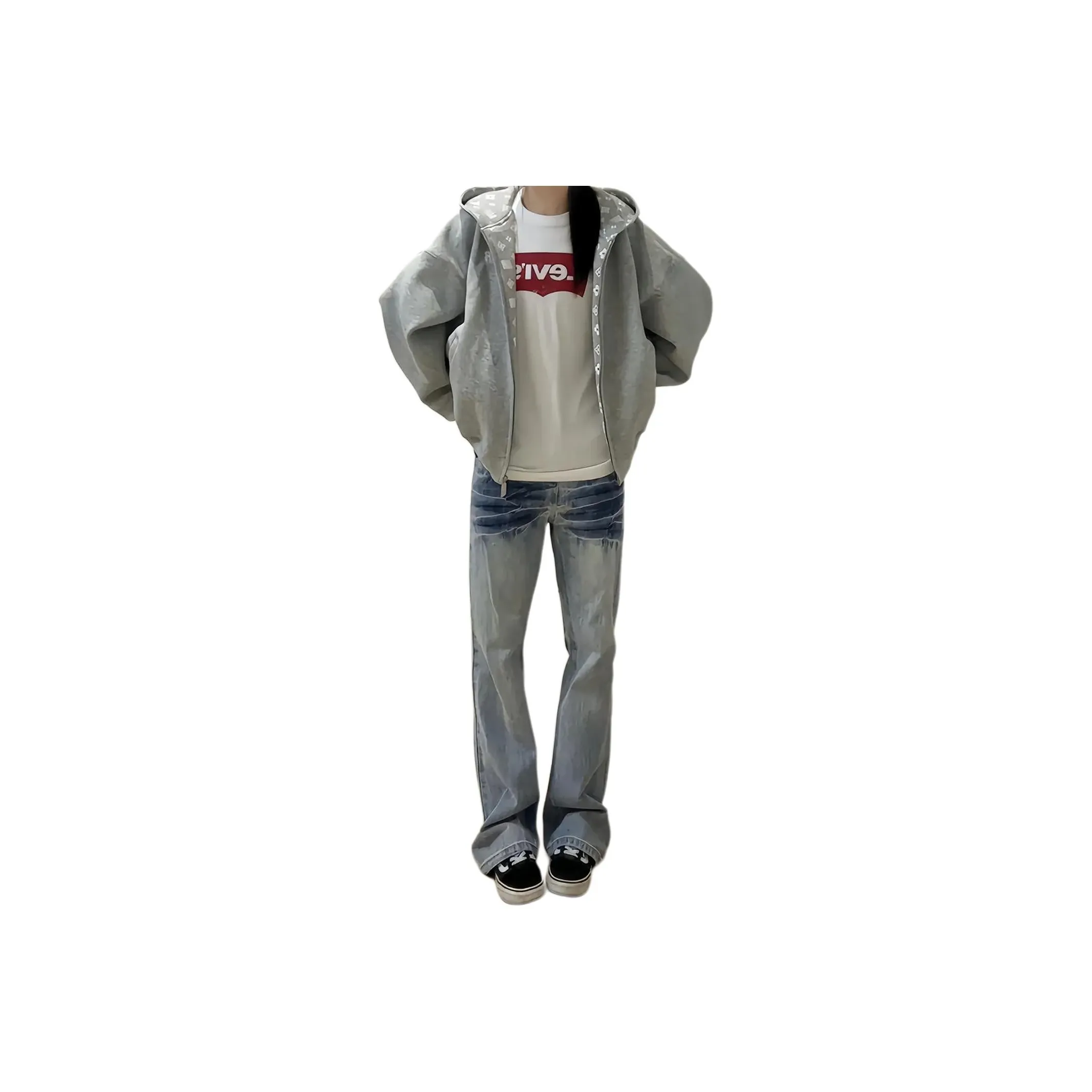 DAFK Ледяной синий Полуэластичный пояс Предложение Размер Маленький Женские Джинсы