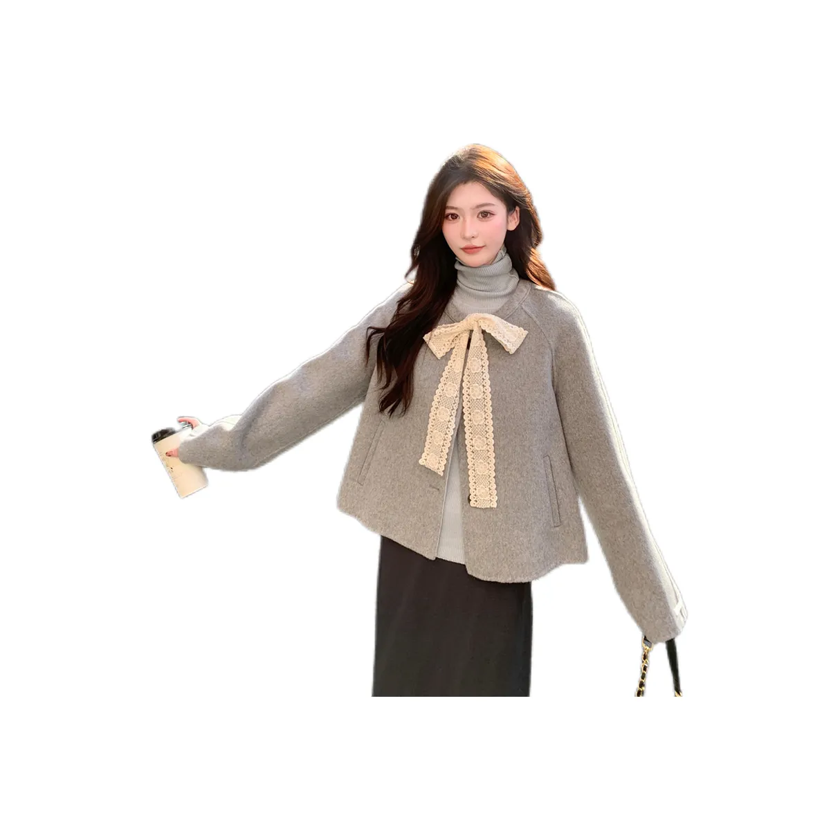 Pure Shimane Светло-серый Женское пальто