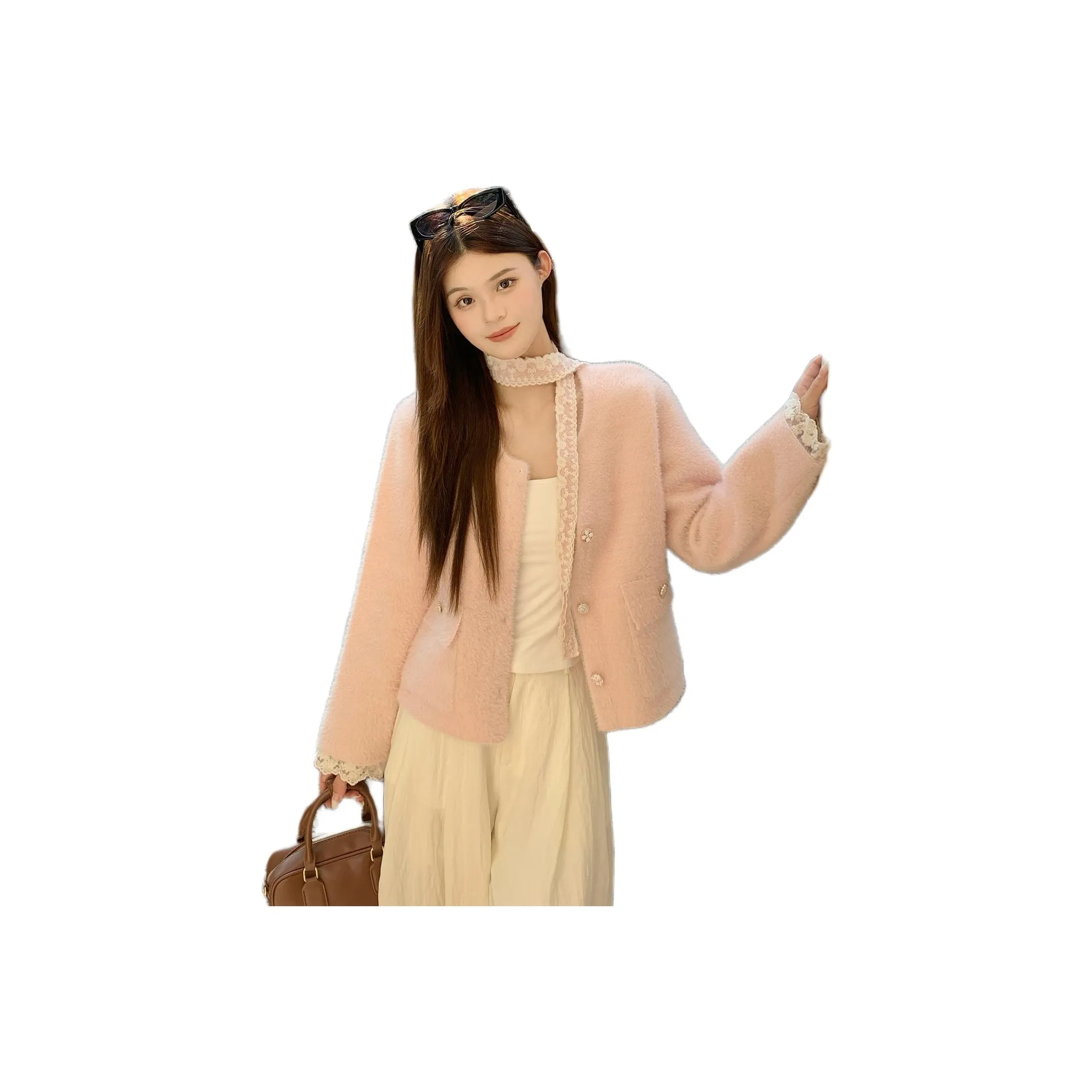 JECCI FIVE Бархат Feel Пальто Женское