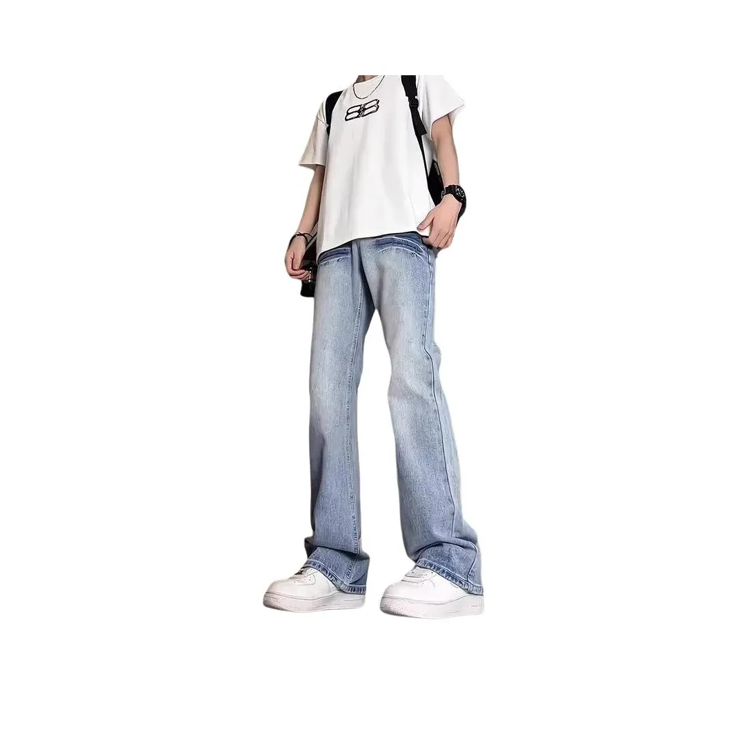 YIWANSHIDUO Blue Unisex Jeans YIWANSHIDUO Синий Унисекс Джинсы