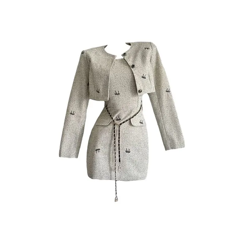 COVT Пальто+Платье Женские Комплекты с Юбкой