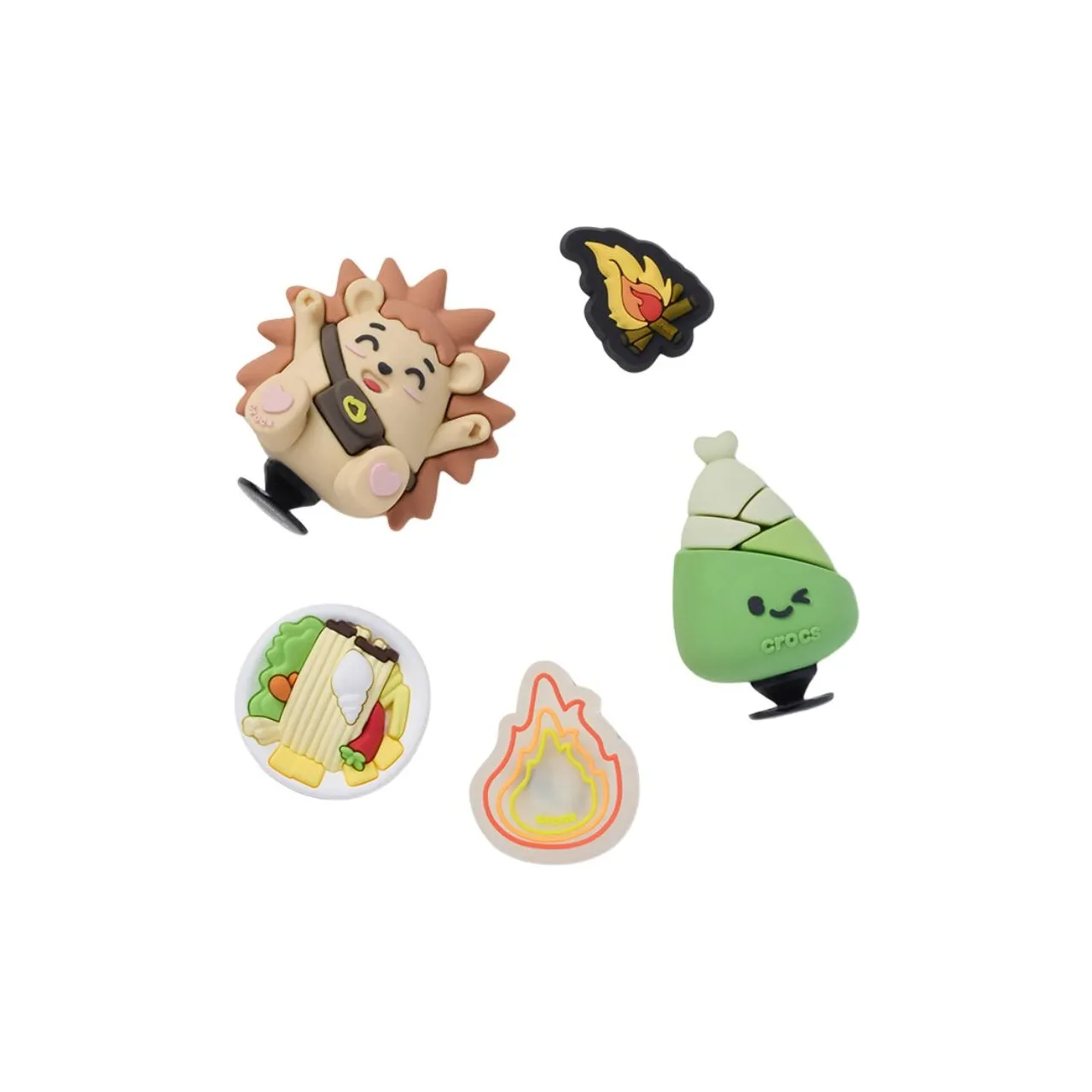 Crocs ПВХ Аксессуары для обуви Унисекс Зеленый Экрю Коричневый Белый Желтый