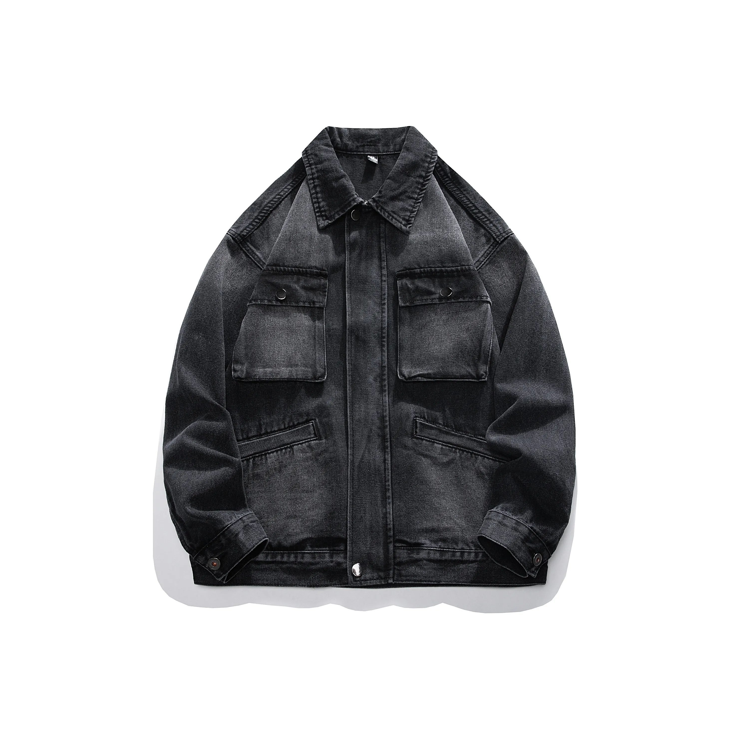 NOTFORMAD Современный Черный Унисекс Джинсовые Куртки