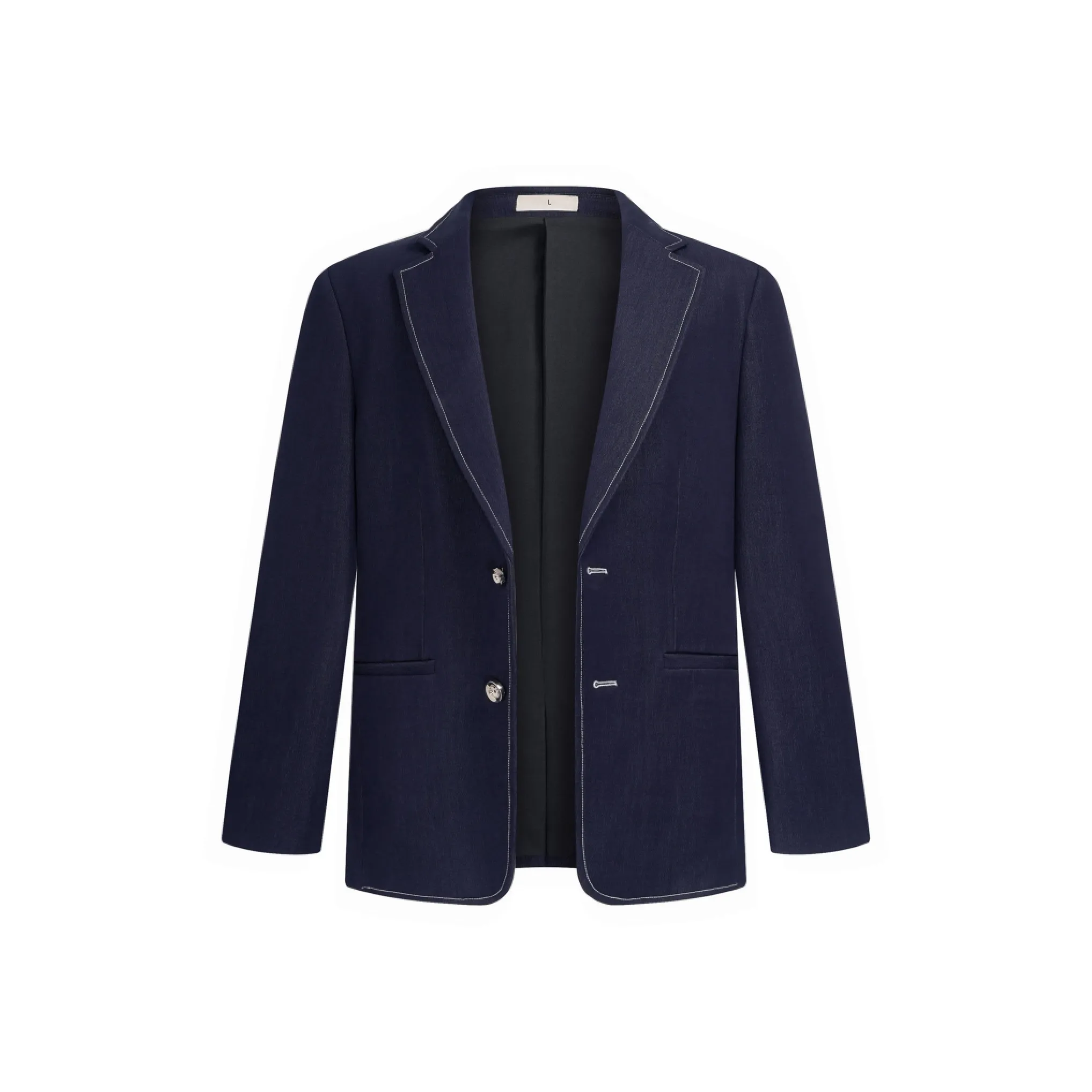 JFU Темно-синий Синий Мужской Деловой костюм