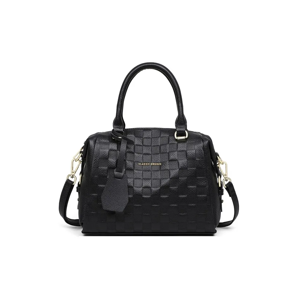 OUBOTE Корова Кожа Одно Плечо Сумка Женская Черная